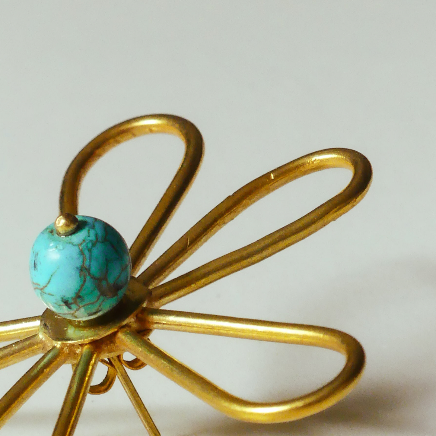 Boucles d'oreille en Bronze Whévo bleu turquoise