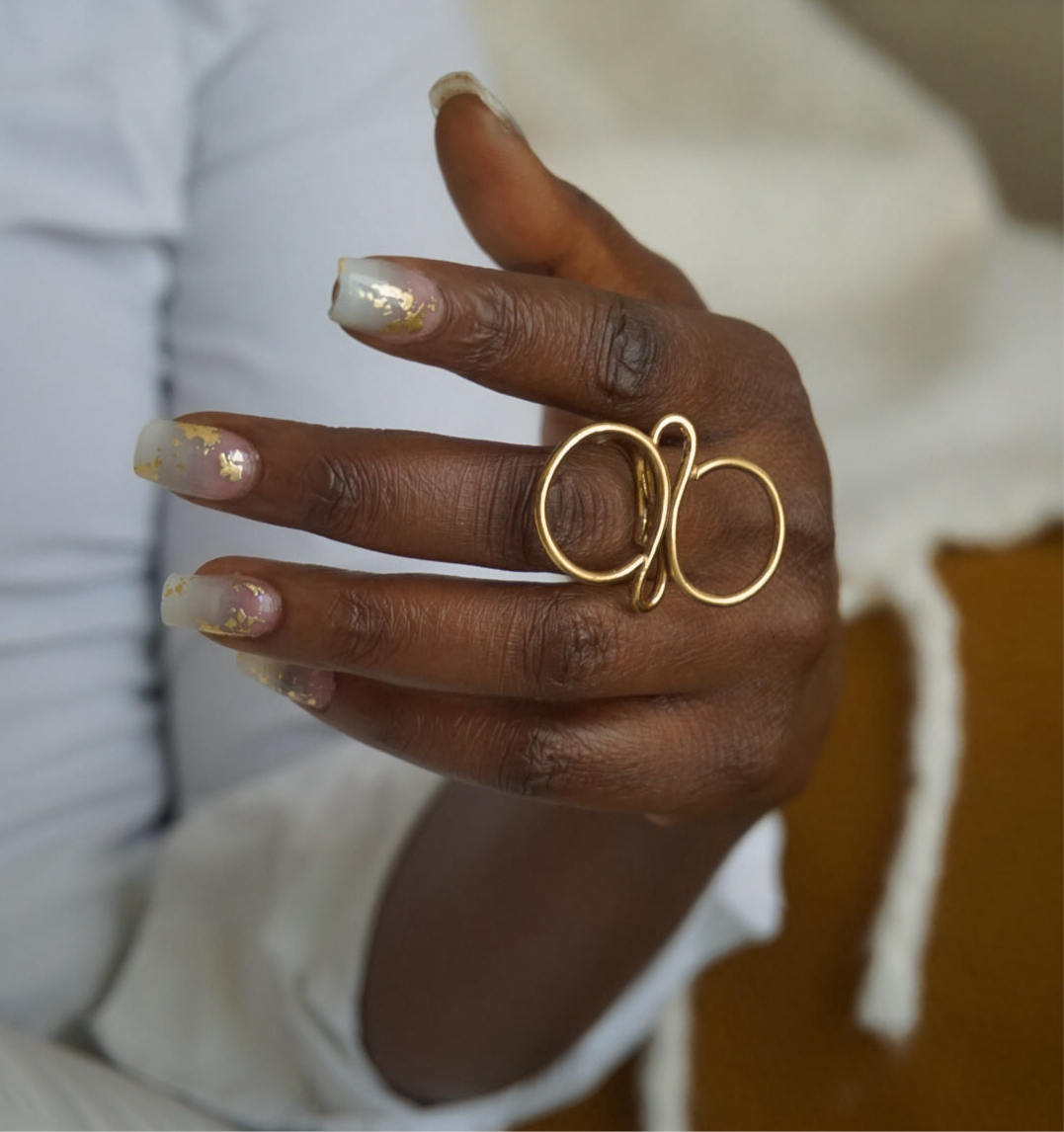 Bague en bronze G Vertical