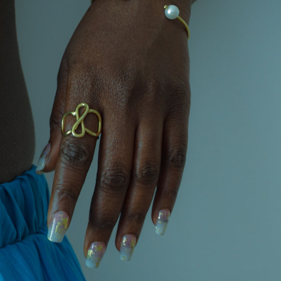 Mini Bague en bronze GG