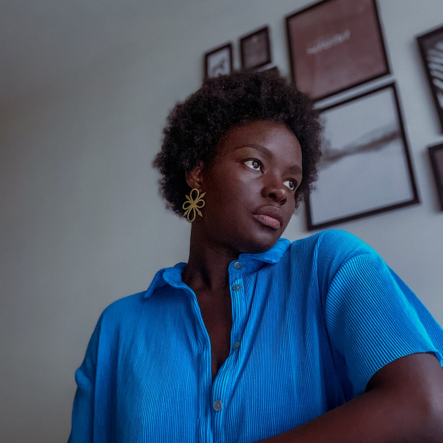 Boucles d'oreille en Bronze Efia