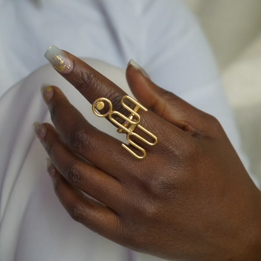 Bague N – Nom ajustable