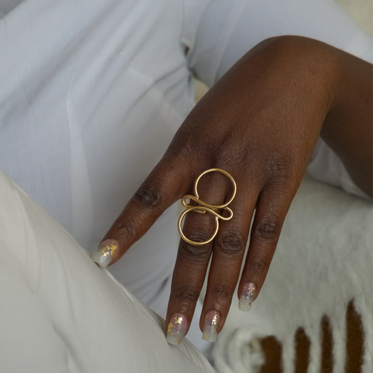 Bague en bronze G Vertical