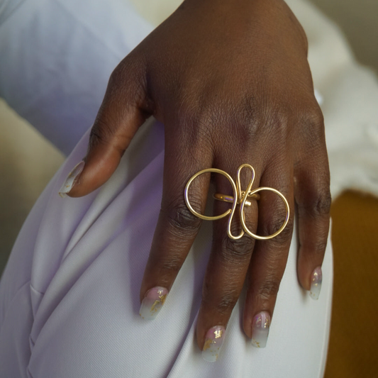 Bague en bronze GG Horizontal