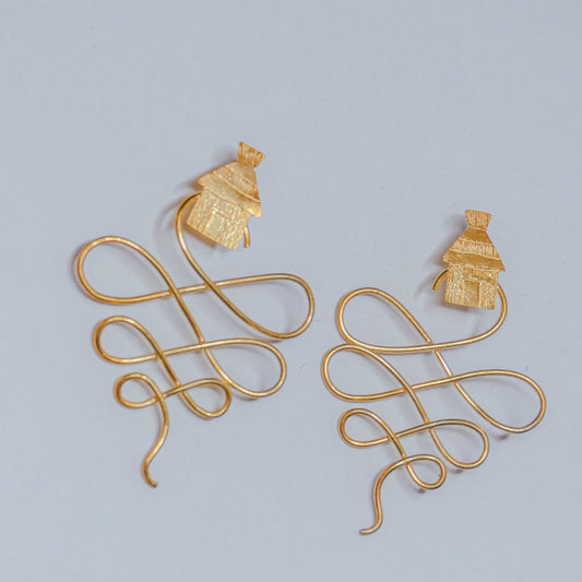 Boucles d'oreille en Bronze Dibor