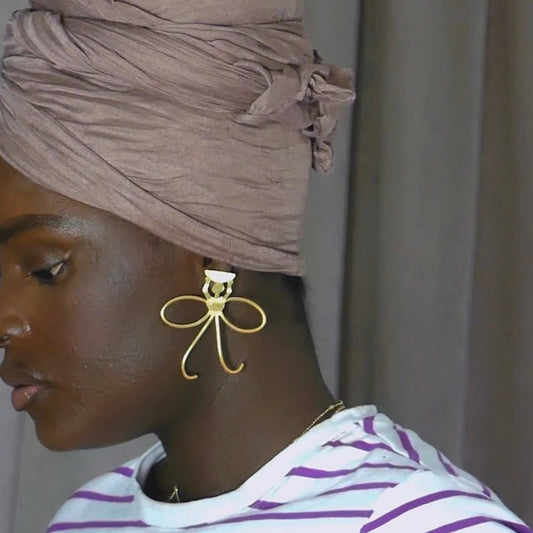 Boucles d'oreille en Bronze Tening