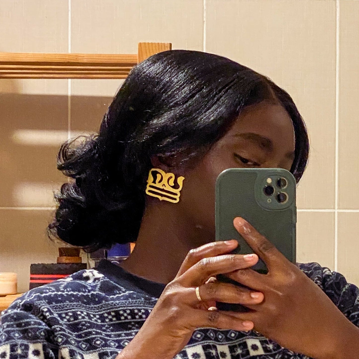 Boucles d'oreille en Bronze Double MG