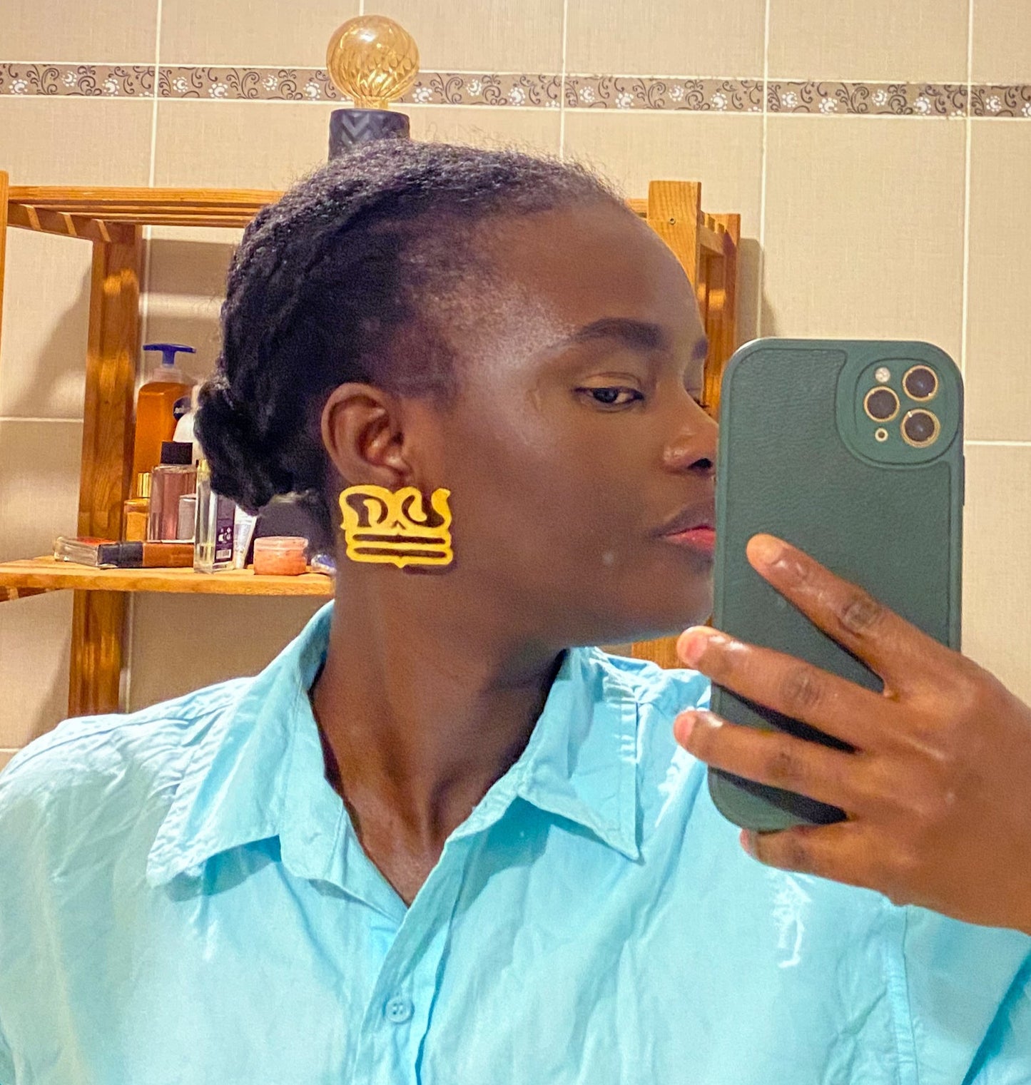 Boucles d'oreille en Bronze Double MG