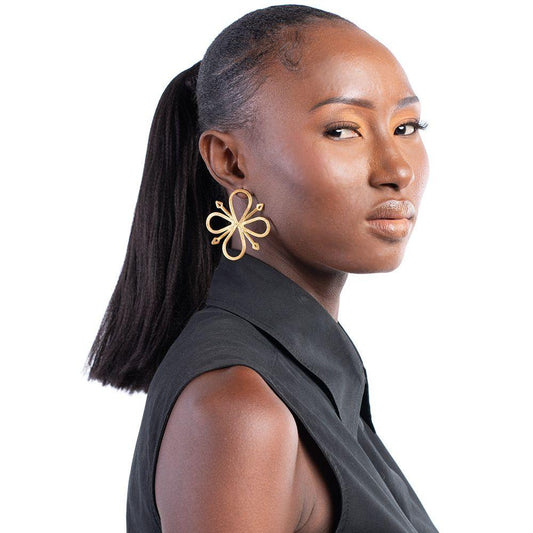 Boucles d'oreille en Bronze Efia