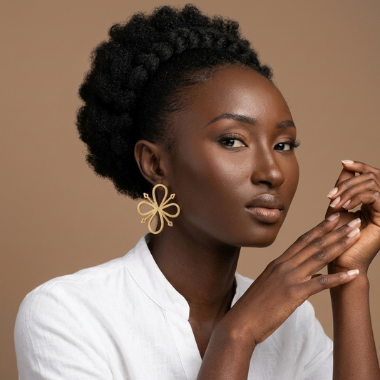 Boucles d'oreille en Bronze Efia