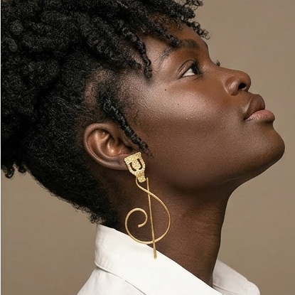 Boucles d'oreille en Bronze Ndeucké