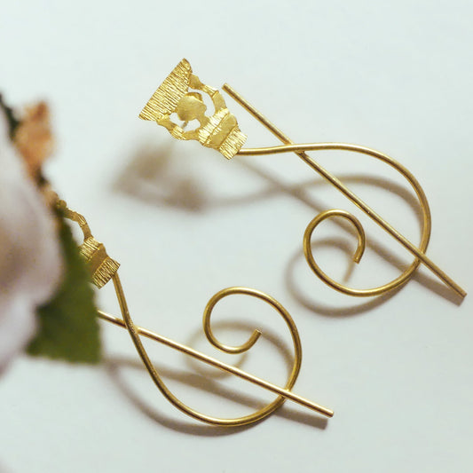 Boucles d'oreille en Bronze Ndeucké