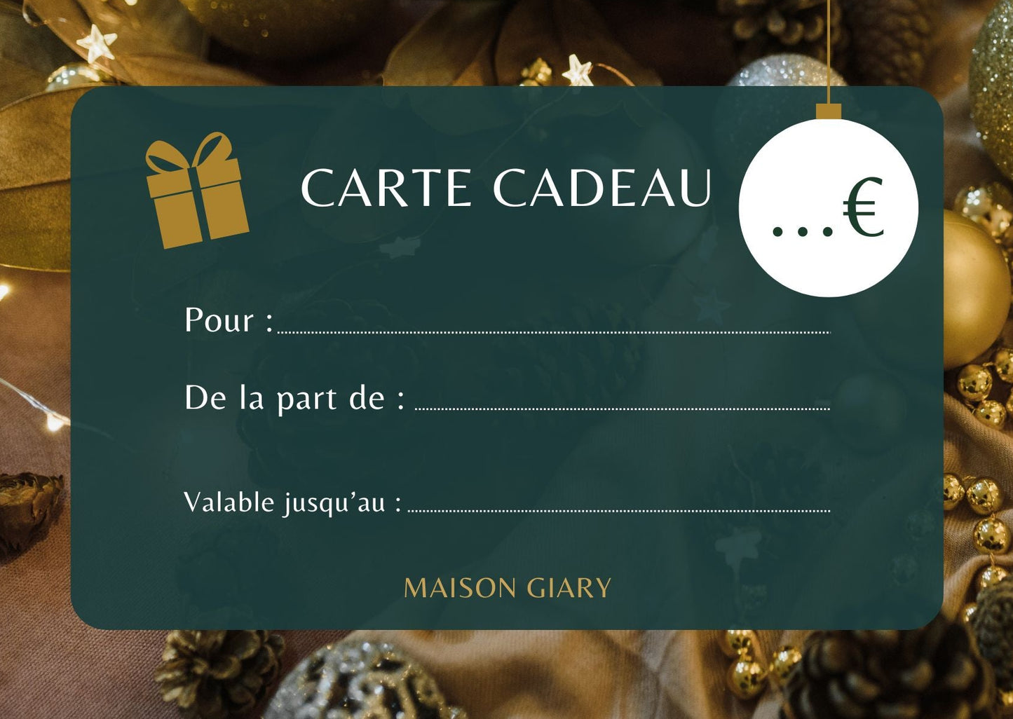 🎁 Nos Cartes Cadeaux, une Liberté de Choisir