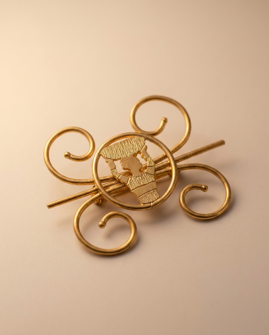 Broche Ethnique en Bronze — photo studio Maison Giary